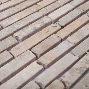 vidaXL Πλακίδια Μωσαϊκού Κρεμ 30 x 30 cm Μάρμαρο
