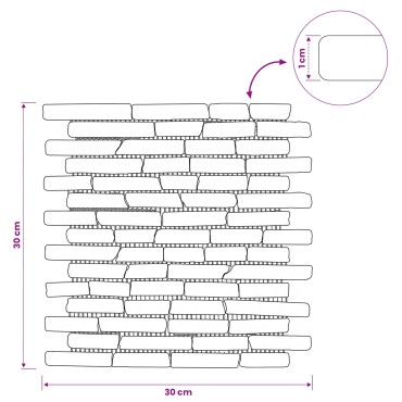 vidaXL Πλακίδια Μωσαϊκού Κρεμ 30 x 30 cm Μάρμαρο
