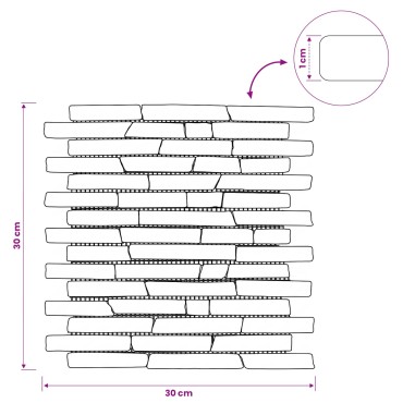 vidaXL Πλακίδια Μωσαϊκού Γκρι 30 x 30 cm Μάρμαρο