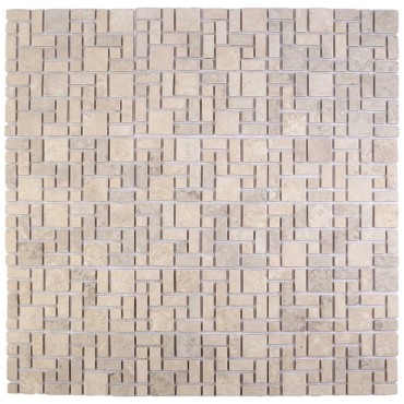 vidaXL Πλακίδια Μωσαϊκού Κρεμ 30 x 30 cm Μάρμαρο