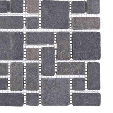 vidaXL Πλακίδια Μωσαϊκού Γκρι 30 x 30 cm Μάρμαρο