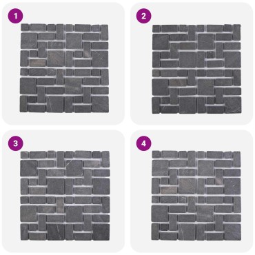 vidaXL Πλακίδια Μωσαϊκού Γκρι 30 x 30 cm Μάρμαρο