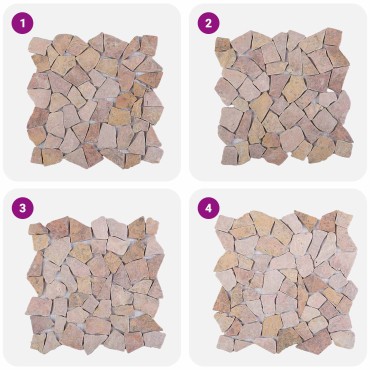 vidaXL Πλακίδια Μωσαϊκού Κόκκινο 30 x 30 cm Μάρμαρο