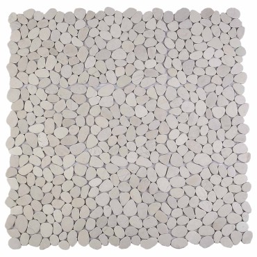 vidaXL Πέτρες Pebble Λευκό 30 x 30 cm Πέτρες Ποταμού