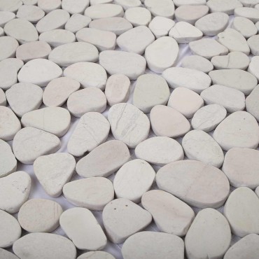 vidaXL Πέτρες Pebble Λευκό 30 x 30 cm Πέτρες Ποταμού