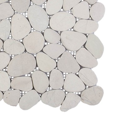 vidaXL Πέτρες Pebble Λευκό 30 x 30 cm Πέτρες Ποταμού