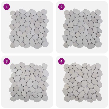 vidaXL Πέτρες Pebble Λευκό 30 x 30 cm Πέτρες Ποταμού