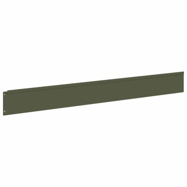 vidaXL Περίγραμμα γκαζόν 50 τμχ. 100 x 12 cm Ατσάλι Λαδί