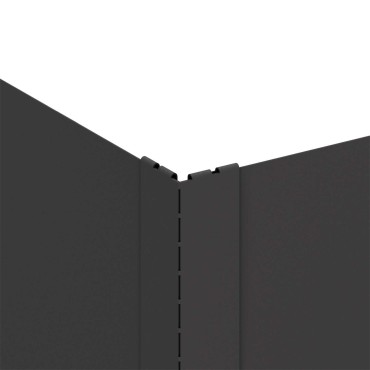 vidaXL Περίγραμμα γκαζόν 4 τμχ. 60 x 60 x 20 εκ Ατσάλι Μαύρο