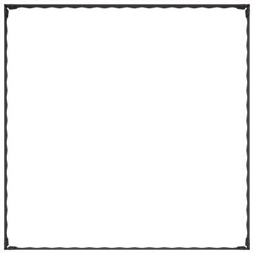 vidaXL Περίγραμμα γκαζόν 4 τμχ. 100 x 100 x 20 cm Ατσάλι Μαύρο