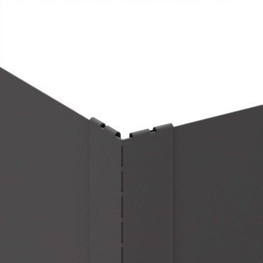 vidaXL Περίγραμμα γκαζόν 4 τμχ. 100 x 100 x 20 cm Ατσάλι Μαύρο