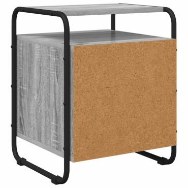 vidaXL Κομοδίνο Γκρι Sonoma Επεξεργασμένο Ξύλο 40x39,5x50cm 1 τεμ.