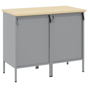 vidaXL Ντουλάπα Εργασίας 2 τμχ. Μαύρο και Γκρι 100 x 55 x 85 εκ.