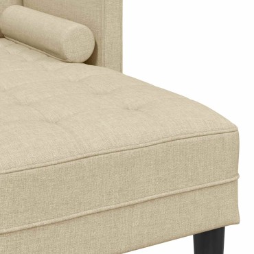 vidaXL Σετ Καναπέ 2 τεμ. Κρεμ Πολυεστέρας 173x131x67cm  Διθέσιος