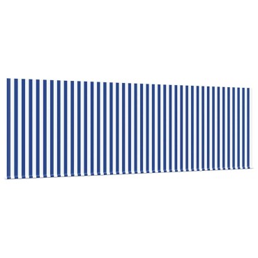 vidaXL Αναδιπλούμενη τέντα Μπλε και άσπρο 400 x 200 cm