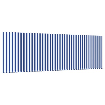 vidaXL Αναδιπλούμενη τέντα Μπλε και άσπρο 400 x 200 cm