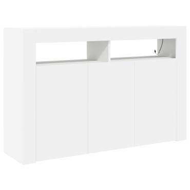 vidaXL Πλαϊνό γραφείο Λευκό 116x30x75cm Επεξεργασμένο Ξύλο 1 τεμ.