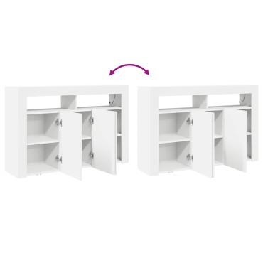vidaXL Πλαϊνό γραφείο Λευκό 116x30x75cm Επεξεργασμένο Ξύλο 1 τεμ.