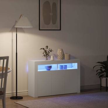 vidaXL Πλαϊνό γραφείο Λευκό 116x30x75cm Επεξεργασμένο Ξύλο 1 τεμ.