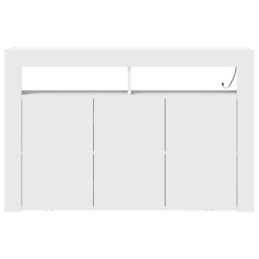 vidaXL Πλαϊνό γραφείο Λευκό 116x30x75cm Επεξεργασμένο Ξύλο 1 τεμ.