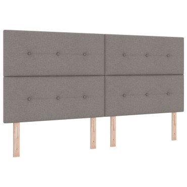 vidaXL LED κεφαλάρι Taupe ύφασμα 200x7x128cm