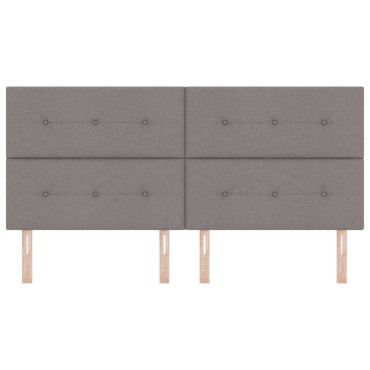 vidaXL LED κεφαλάρι Taupe ύφασμα 200x7x128cm