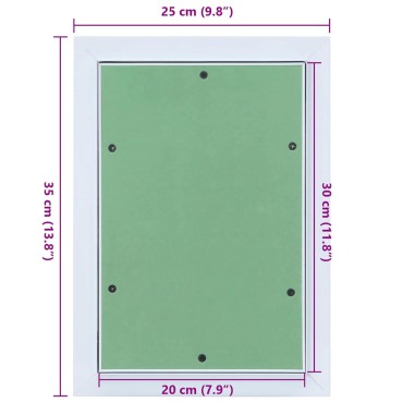 vidaXL Πάνελ Πρόσβασης Πράσινο και Ασημί 25 x 35 εκ