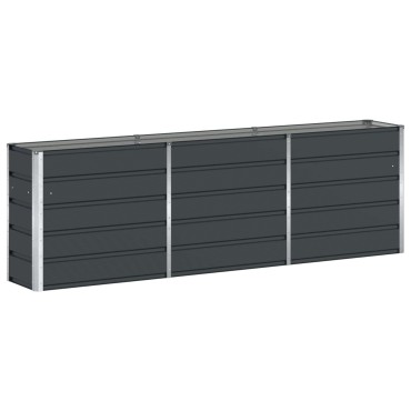 vidaXL Γλάστρα Ανθρακί 240 x 40 x 75 εκ. Ατσάλι