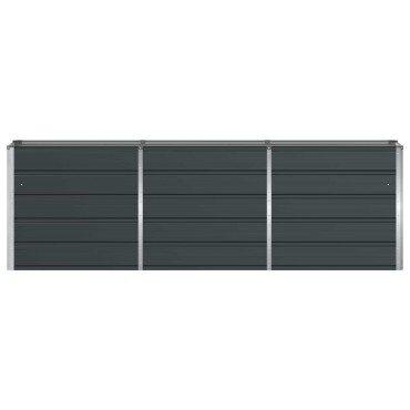 vidaXL Γλάστρα Ανθρακί 240 x 40 x 75 εκ. Ατσάλι