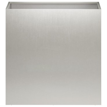 vidaXL Γλάστρα Κήπου 2 τμχ. Ασημί 50 x 30 x 50 cm Ανοξείδωτο Ατσάλι