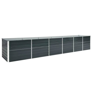 vidaXL Ζαρντινιέρα Υπερυψωμένη Ανθρακί 480x80x77 εκ. Γαλβαν. Χάλυβας