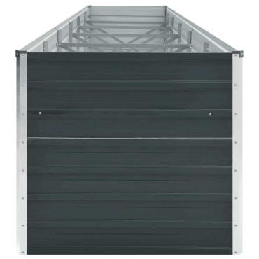vidaXL Ζαρντινιέρα Υπερυψωμένη Ανθρακί 480x80x77 εκ. Γαλβαν. Χάλυβας