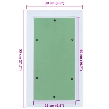 vidaXL Πάνελ Πρόσβασης Πράσινο και Ασημί 30 x 55 εκ