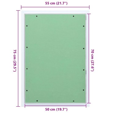 vidaXL Πάνελ Πρόσβασης Πράσινο και Ασημί 55 x 75 cm