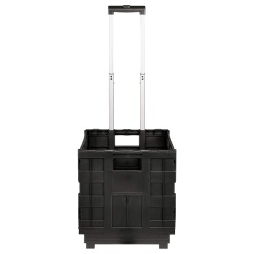 vidaXL Καρότσι Μαύρο και Κόκκινο 35 x 39 x 92 εκ. PP και Ελασμερ