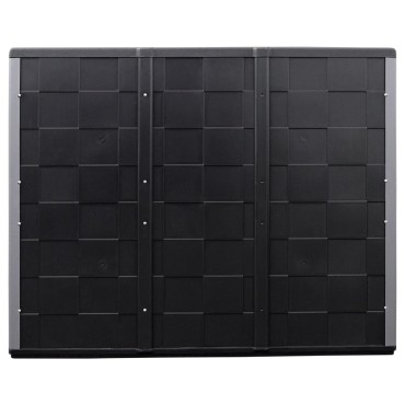 vidaXL Ντουλάπι Αποθήκ. Κήπου Γκρι/Μαύρο 102x37x84cm Πολυπροπυλένιο 1 τεμ.