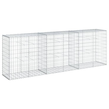 vidaXL Συρματοκιβώτιο με Κάλυμμα 300x50x100εκ. από Γαλβανισμένο Χάλυβα