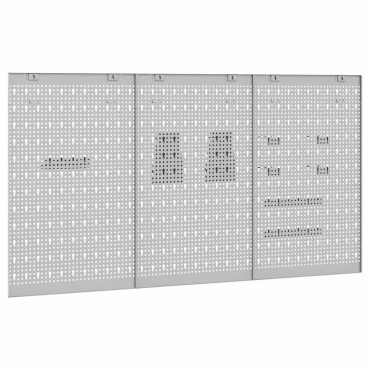vidaXL Πάνελ Τοίχου Εργαλείων 3 τμχ. Γκρι 150 x 1 x 80 εκ