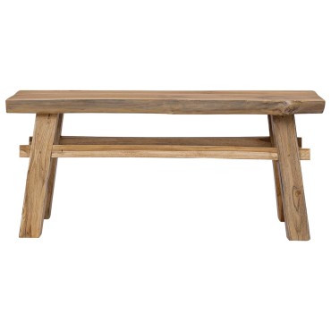vidaXL παγκάκι Φυσικό 100x29x43,5cm Στερεό Ξύλο Τίκ