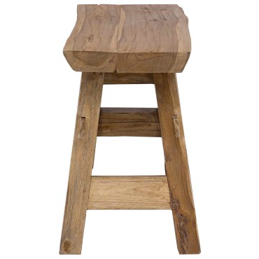 vidaXL παγκάκι Φυσικό 100x29x43,5cm Στερεό Ξύλο Τίκ