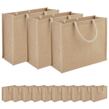 vidaXL Τσάντες από γιούτα 50 Φυσικό 42 x 33 x 19 εκ 100% Γιούτα Τοσσά