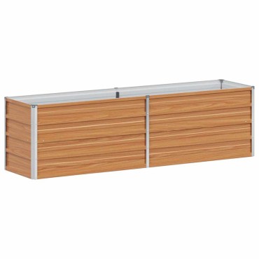 vidaXL Υπερυψωμένη Ζαρντινιέρα Ανοιχτό καφέ 160 x 40 x 45 cm