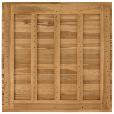 vidaXL Καπάκι τραπεζιού 80x80x3,5cm τετράγωνο Στερεό Ξύλο Τίκ