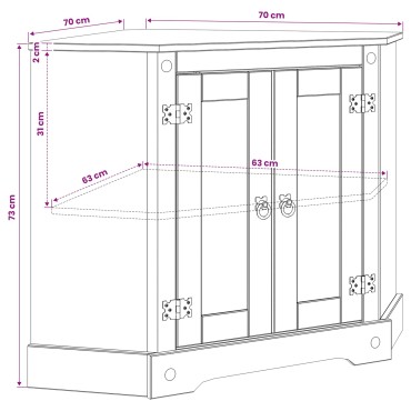 vidaXL Βάση ενυδρείου CORONA Καφέ 70 x 70 x 73 cm 300 κιλά