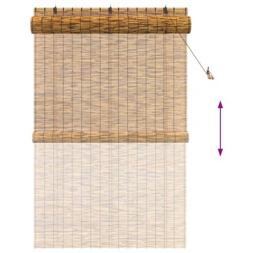 vidaXL Ρόλερ (στόρι) Καφέ 140 x 220 cm Καλάμι