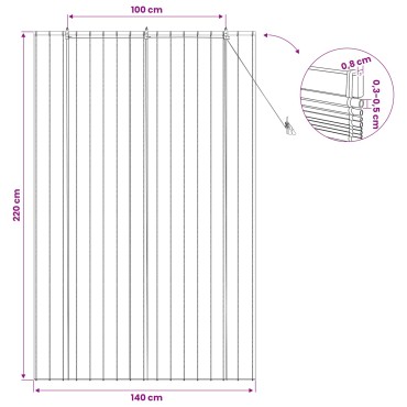 vidaXL Ρόλερ (στόρι) Καφέ 140 x 220 cm Καλάμι
