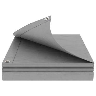 vidaXL Τεντόπανα με Θηλιές Ανοιχτό γκρι 4 x 6 μ 180 gsm PE