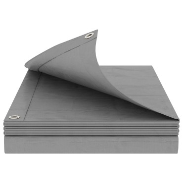 vidaXL Τεντόπανα με Θηλιές Ανοιχτό γκρι 4 x 5 μ 260 γρ PE