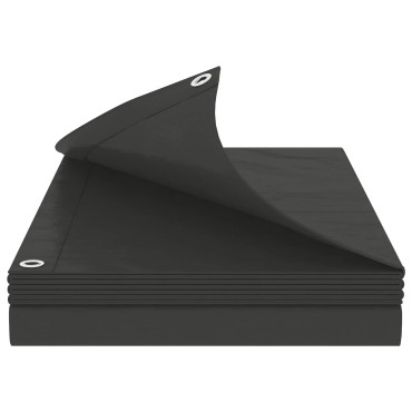 vidaXL Τεντόπανα με Θηλιές Ανθρακί Γκρι 8 x 8 μ 90 gsm PE