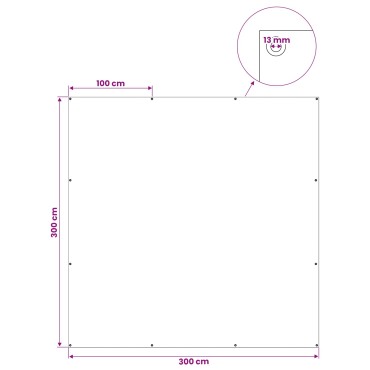 vidaXL Τεντόπανα με Θηλιές Ανθρακί Γκρι 3 x 3 μ 180 gsm PE